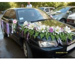 Оформление свадебных автомобилей искусственными цветами (фото внутри)!